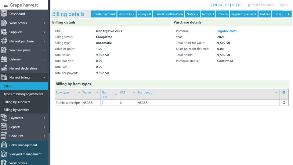 Purchase verification details