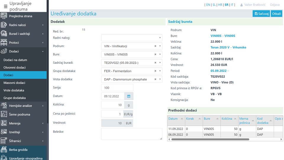 Nov dodatek enološkega sredstva
